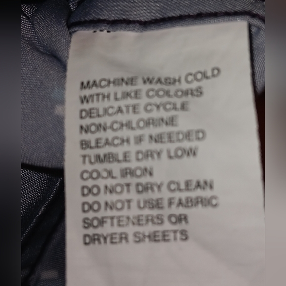 Perry Ellis Mens Navy Blue button up dress shirt long sleeve size Large - Picture 8 of 8